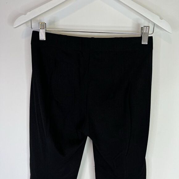 Vince Black Ribbed Stretch Knit Pull On Skinny Pants - Picture 3 of 8